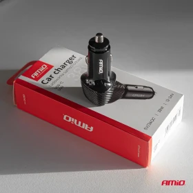 Nabíječka do auta AMiO QC+PD 38W USB-A + USB-C_thumb6