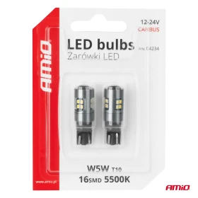 AMiO LED CANBUS T10 W5W 16SMD 2016 Bílé žárovky 12V/24V_thumb5