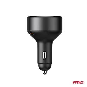 AMIO Nabíječka do auta výsuvná C kabel + USB C port 12/24V 60W_thumb5