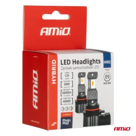 AMIO LED žárovka hlavního svícení Hybrid série HIR2 12V 60W 6000K Canbus_thumb5