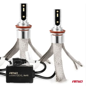 AMIO LED žárovky hlavního svícení FLEX+ H8 H9 H11 H16 canbus 6000K 12V 24V_thumb6