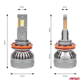 AMIO LED žárovky hlavního svícení H8/H9/H11/H16 HP série Full Canbus_thumb4