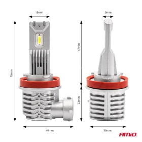 AMIO LED žárovky hlavního svícení H8/H9/H11/H16 X1 Series_thumb4