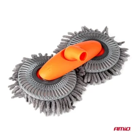AMIO Teleskopická rotační kartáč na mytí auta oranžová_thumb4
