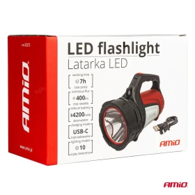 AMIO LED pracovní baterka T6 + COB 10 režimů_thumb7