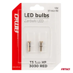 AMIO LED žárovky STANDARD Red T5 12V 3030 1LED HP_thumb5