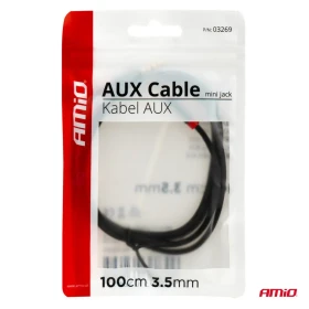 AMIO AUX kabel jack-jack 3,5mm 100cm_thumb5