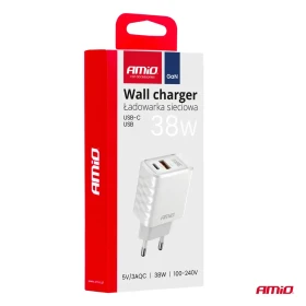 AMIO Síťová nabíječka Quick Charger GaN 38W USB-A + USB-C_thumb5