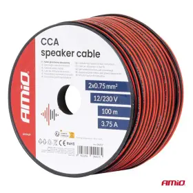AMIO Dvouvodičový vodič reproduktoru CCA 2x0.75mm2 100m 3.75A_thumb5