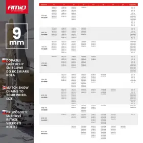 AMIO Sněhové řetězy Ö-Norm 9mm + NYLON BAG KN60_thumb5