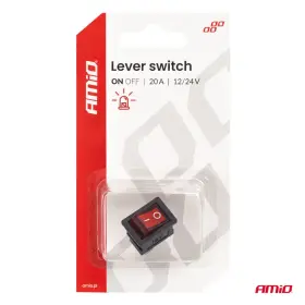 AMIO Přepínač kolébkový s červeným podsvícením 20A 12/24V_thumb5