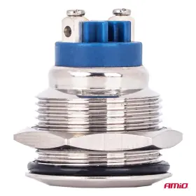 AMIO Plochý kulatý ocelový vypínač ON/OFF 19mm 5A 12/230V_thumb6