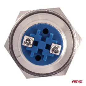 AMIO Plochý kulatý ocelový vypínač ON/OFF 19mm 5A 12/230V_thumb3