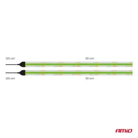 AMIO LED pásky COB do auta zelené 2x30 cm, 12V_thumb6