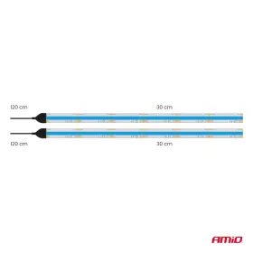 AMIO LED pásky COB do auta modré 2x30 cm 12V_thumb5