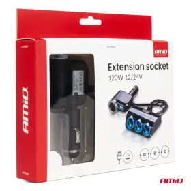 AMIO EXTENSION SOCKET - Prodlužovací zásuvka 12/24V 120W 80cm_thumb8