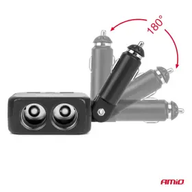 AMIO Prodlužovací zásuvka 2x USB-A 1x USB-C 12/24V 100W 180°_thumb7