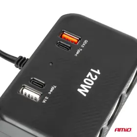 AMIO Prodlužovací zásuvka 2x USB-A 1x USB-C QC4.0 12/24V 120W 80cm_thumb5