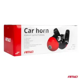 AMIO Zvuková signalizace klaksonu sada 2 ks červená 125 mm 12V_thumb5