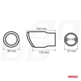 AMIO Koncovka tlumiče výfuku z nerezové oceli carbon_thumb5