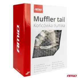 AMIO Koncovka tlumiče výfuku z nerezové oceli dvojitá_thumb6