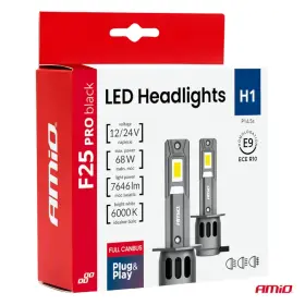 AMIO LED žárovky hlavního svícení Řada F25 PRO BLACK FULL CANBUS H1 68W 12V/24V_thumb9