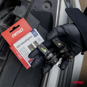 AMIO LED žárovky hlavního svícení Série F25 PRO BLACK FULL CANBUS H4 H19 70W 12V/24V_thumb5