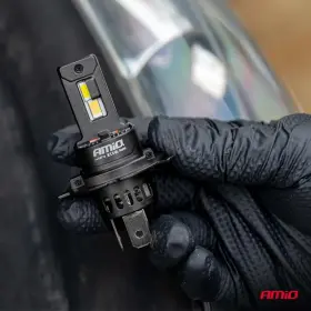 AMIO LED žárovky hlavního svícení Série F25 PRO BLACK FULL CANBUS H4 H19 70W 12V/24V_thumb4