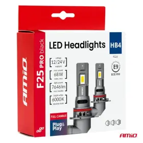 AMIO LED žárovky hlavního svícení Série F25 PRO BLACK FULL CANBUS HB4 68W 12V/24V_thumb9