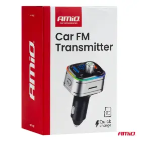 AMIO FM vysílač 2xUSB-A 1×USB-C microSD 12V 24V_thumb11