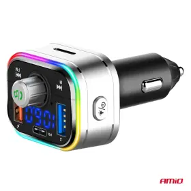 AMIO FM vysílač 2xUSB-A 1×USB-C microSD 12V 24V_thumb9