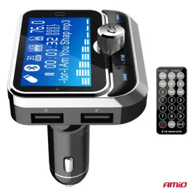 AMIO FM Vysílač s dálkovým ovládáním 2×USB-A 1×USB-C 12V 24V_thumb8
