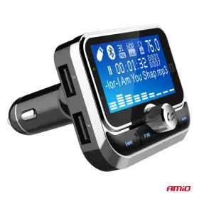 AMIO FM Vysílač s dálkovým ovládáním 2×USB-A 1×USB-C 12V 24V_thumb6
