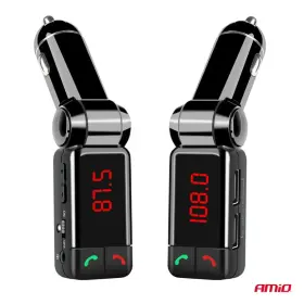 AMIO Skládací FM vysílač do auta 2×USB-A 12V 24V 12V 24V_thumb7