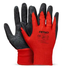 AMIO Polyesterové ochranné rukavice potažené latexem velikost 9 třída 2121X 2ks_thumb9