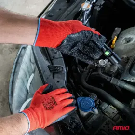 AMIO Polyesterové ochranné rukavice potažené latexem velikost 11 třída 2121X 2ks_thumb5