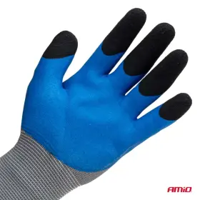 AMIO Polyesterové ochranné rukavice potažené latexovou pěnou 3/4 povrchu velikost 11 třída 3131X 2 páry_thumb5