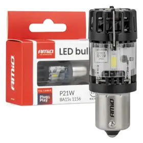 AMIO LED žárovka LumiTec BA15S P21W 12V FULL CANBUS bílá 1ks_thumb5