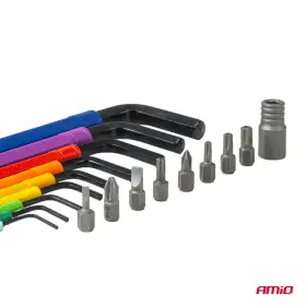 AMIO Imbusové klíče se sadou bitů 18 kusů CRV_thumb2