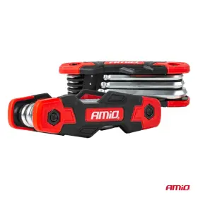 AMIO Inbusové klíče HEX s kulovou koncovkou, skládací, 8 ks, CR-V_thumb2