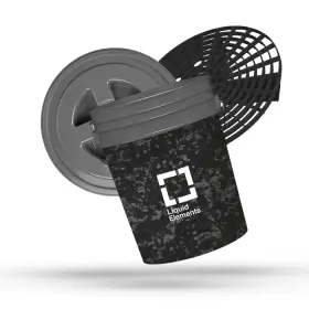 LIQUID ELEMENTS Washing Bucket Forged Carbon - Mycí kbelík 20L s mřížkou a víkem