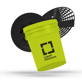 LIQUID ELEMENTS Washing Bucket - Zelený mycí kbelík 20L s mřížkou a víkem