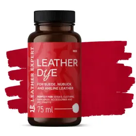 LEATHER EXPERT Leather Dye Red - Barvivo na semiš a nubuk červené 75ml