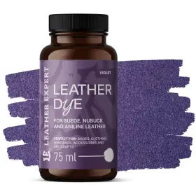 LEATHER EXPERT Leather Dye Violet - Barvivo na semiš a nubuk fialové 75ml