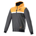 bunda CHROME STREET HOODIE HONDA kolekce, ALPINESTARS (černá/šedá/oranžová, vel. M)