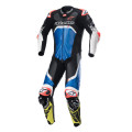 jednodílná kombinéza GP TECH 4, TECH-AIR kompatibilní, ALPINESTARS (modrá/žlutá fluo/červená fluo/černá/bílá, vel. 50)