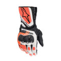 rukavice SP-8, ALPINESTARS (bílé/červené fluo/černé, vel. S)