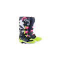 boty TECH 7, ALPINESTARS (černá/modrá/růžová/žlutá fluo, vel.38)