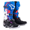 boty TECH 10 SUPERVENTED, ALPINESTARS, perforované (modrá/fialová/růžová/bílá/šedá/černá, vel. 47)