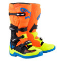 boty TECH 5, ALPINESTARS (oranžová fluo/žlutá fluo/modrá/černá, vel. 38)